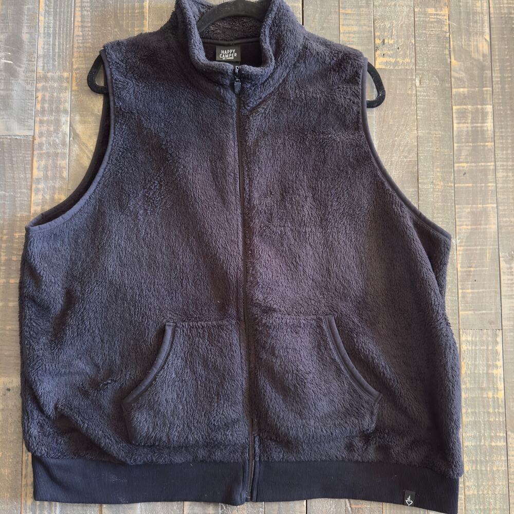 Happy Camper By Torrid Black Micro Fleece Zip Vest Size‎ 2X